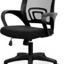 NEO CHAIR Office Computer Ergonomic Mid-Back Mesh Desk Chair, Dark Black, 22.8 x 22.44 x 36 inches