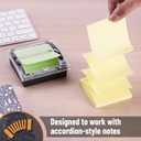 Mr. Pen- Pop Up Note Dispenser, 3" x 3", 3 Pack, Black Base, Clear Top, Sticky Note Dispenser, Sticky Note Holder for Desk