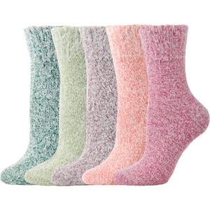 Marchare Women's Fuzzy Socks - Warm, Thick, Fluffy, Cozy Wool Socks for Women, Sizes 5-11
