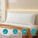 Oubonun Full Body Pillow for Adults, Soft and Fluffy Large Body Pillow for Sleeping, Premium Long Bed Pillow for Side Sleepers (20x54,Cream)