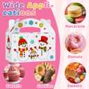 Tenceur 48 Pcs DIY Christmas Treat Boxes Color Your Own Paintable Goodie Party Favor Boxes 6.3 x 3.7 x 3.1 Inch Coloring Holiday Xmas Container Candy Box for Party Favor Supply