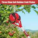Fruit Picker Pole 54-88 Inch Adjustable, Heavy Duty Telescoping Fruit Grabber with Soft Rubber Claw, Fruit Picking Tool for Oranges Lemons Apples Avocados Gentle Harvesting