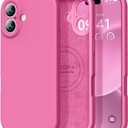 Vooii Magnetic for iPhone 17 Case, Compatible with Magsafe (Premium Liquid Silicone) (Integrated Camera Control Button) Full Body Protective Anti-Scratch Microfiber Lining 6.3", Pitaya