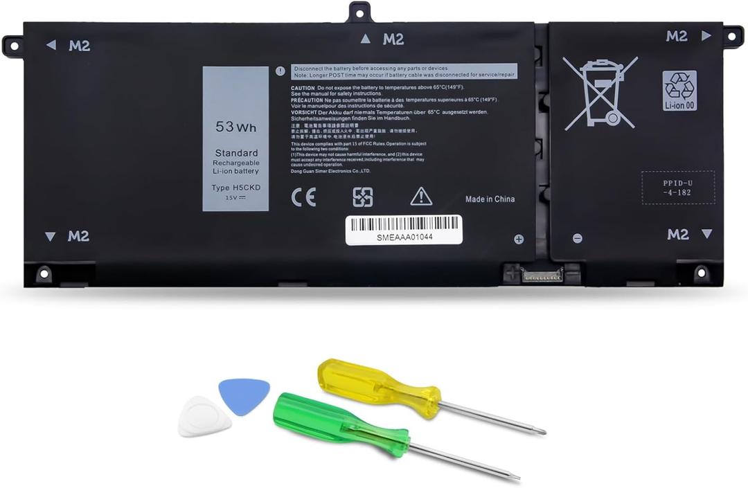 DJW H5CKD Laptop Battery Replacement for Dell Inspiron 7300 7306 7500 7506 2-in-1 Silver Vostro 5300 5301 5501 5502 Series Latitude 3410 3510 Series Inspiron 5300 5301 5401 5402 Series