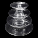 Youngy Transparent 4-Tier Dessert Cake Stand Rack Macaron Cupcake Holder for Wedding Birthday Party (2 Pack)