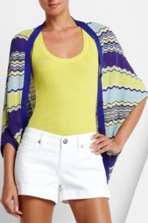 BCBGMAXAZRIA Zig Zag Sweater Shrug Size M/L