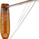 Ring Toss Game  Hook and Ring Game with Foldable Arm for Indoor and Outdoor Fun, Perfect for Game Rooms (Walnut)