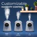 Everlasting Comfort 2.5L Top Fill Humidifier Upgraded Easy to Clean 20HR Runtime Cool Mist Air Moisturizer for Bedroom, Home, Nursery & Large Room, Whisper-Quiet Soothing Hydration for Baby & Kids