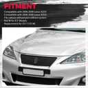 HECASA Front Grill Compatible with 2006 2007 2008 Lexus IS250 IS350 5311153140 Front Bumper Mesh Grille Assembly Black