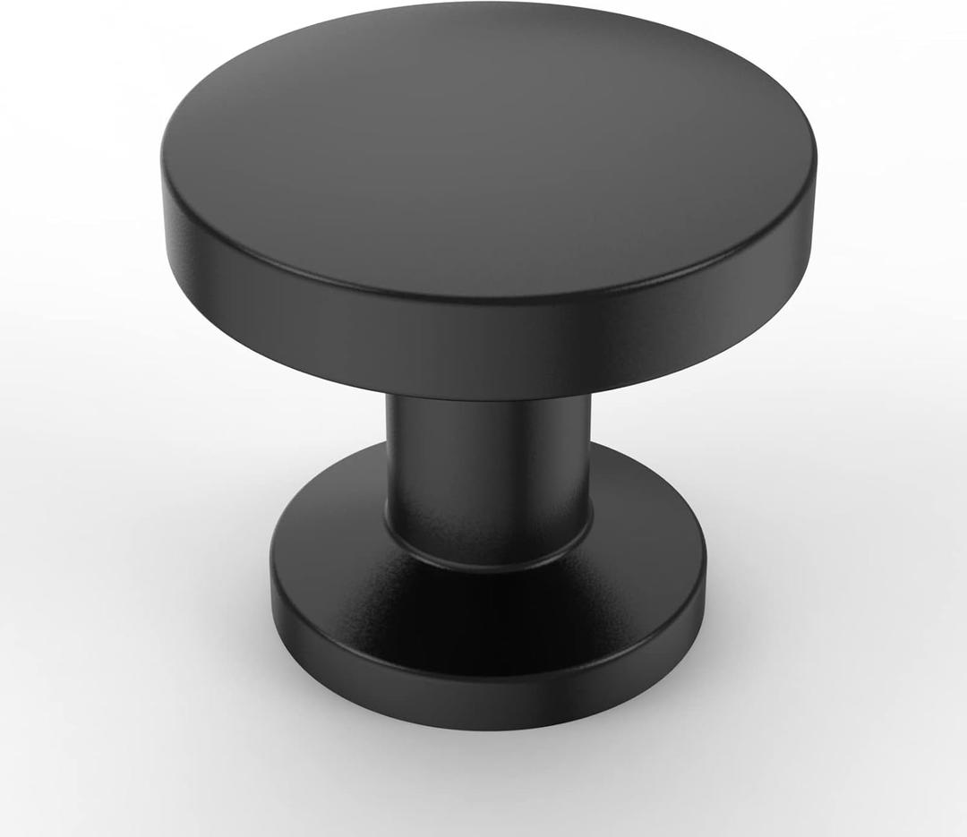 Asidrama 10 Pack Matte Black Kitchen Cabinet Knobs - Dresser & Drawer Knobs - Zinc Cabinet Hardware