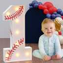 Marquee Numbers Baseball 1st-Birthday Decorations: 3ft Large Light Up Numbers Party Decor First One Big Cardboard Number 1