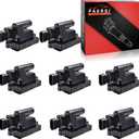 Set of 8 Ignition Coil Pack Compatible with Chevy Silverado, Avalanche, Suburban, GMC & Cadillac Vehicles, Scalade, Avalanche, Silverado, Express 3500, Tahoe, Sierra, Replace for UF271, 5C1083, D581
