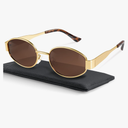 livho 2025 Trendy Oval Sunglasses - Stylish Polarized Shades for Everyday - Retro Metal Frames, 3 Pairs