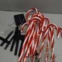 Biswing Christmas Outdoor Candy Cane Lights, 12 Pcs Christmas Pathway Markers with 72 Count Warm White Lights, Connectable for Indoor Outdoor Holiday Walkway Patio Garden Ornament