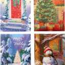 Hallmark Image Arts Boxed Christmas Cards Assortment, Home for the Holidays (4 Designs, 24 Cards with Envelopes)