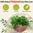 Halatool 4 Pack 14 Inch Hanging Baskets for Outdoor Plants, Heavy Duty Basket with Coco Liners, Rust-Proof Hanging Planters for Patio Fence Balcony Decor Trailing Vines Ferns Succulents Herbs