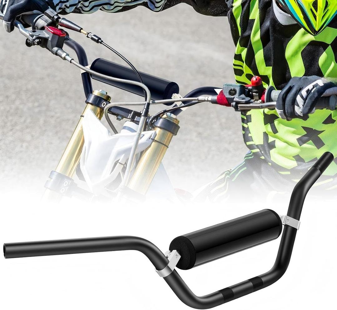 1 Pcs 7/8" 22mm Dirt Bike Handlebars with Foam Pad Atv Motorcycle Handlebars for Motocross Atv Dirt Bike Ebike (Black)