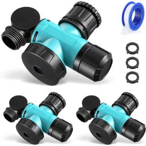 3 Pack 360 Swivel Garden Hose Adapter, Outdoor Faucet Extender Anti Tangle Hose Connector with 3 Spray Modes, Hoses Bib & Spigot Extender for Yard Watering, 0.75 inches