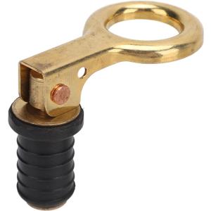 Rubber Brass Marine Drain Plug for Boat Yacht (0.6inch)