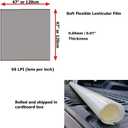 Flexible Lenticular Lens Sheet Film - 65LPI, Great for Magic Trick, Holographic, Magic Tricks, 3D Flip-Image Printing, Illusion on Cylinder, Wearable Applications (Soft Lenticular 47x47", 65LPI)