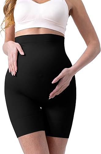 SUNNYBUY Women's Maternity Shapewear for Dresses, Seamless Mid-Thigh Pregnancy Underwear Over Belly Support M