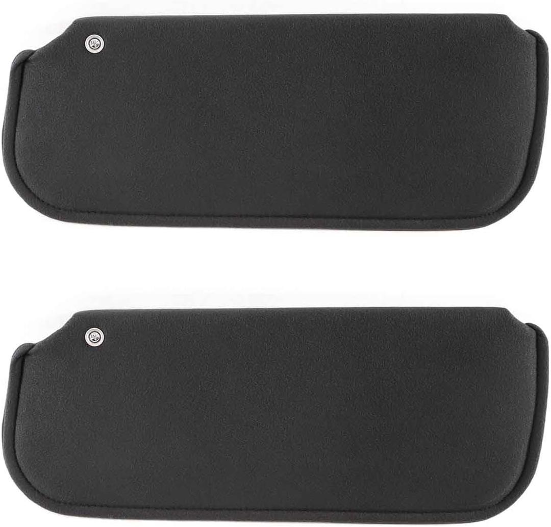MGWILL Sun Visors Compatible with 1978-1988 Chevrolet Monte Carlo, El Camino, Malibu, Oldsmobile Cutlass, Buick Regal Black