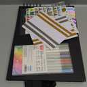 GOTIDEAL 80 Pages Scrapbook Album with 10 Metallic Markers,Craft Paper Photo Album for Wedding and Anniversary, Family DIY Scrapbook Accessories with Scrapbooking Stickers Corners(Black) (11.5*8.5 Inches 80Pages)