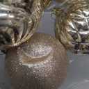 VioraWhite 6 Pcs Extra Large Mercury Christmas Ball Ornaments 4" Champagne Gold Christmas Hanging Ornaments Plastic Shatterproof Glitter Winter Vintage Mercury Balls Xmas Tree Decorations for Xmas