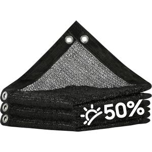 ShadeMart 50% Shade Cloth for Plant,Black 8 FT x 1 6FT Outdoor Shade Tarp, Shade Cover with Upgrade Grommets and Zip Ties,Netting Sunblock Net for Vegetables Flower Garden Greenhouse,We Custom Size
