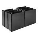 Samsill Economy 2 Inch Mini 3 Ring Binder, Round Ring Binder, Non-Stick Customizable Cover, 2" View, 6-Pack, Black