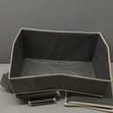 Homsorout Trapezoid Storage Baskets for Shelves - Large Fabric Baskets for Organizing, Foldable Storage Bin with Handles, Cube Storage Organizer Bins for Clothes, Blankets, 4 Pack, Grey