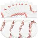 50pcs Baseball Plates and Napkins Party Supplies, Baseball Themed Birthday Party Decorations 7Inch Baseballs Dessert Plates Disposable Paper Dinnerware Tableware Set Baseballs Party Favors