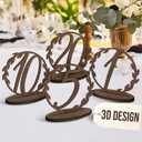 Woodamore Wedding Table Numbers 1-20, Rustic Table Numbers For Wedding Reception, Wood Tables Number Signs With Stands, Wooden Tables Markers For Event, Party, Centerpiece