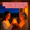 Cooo Gift for her him 6 Pack Solar Lanterns Outdoor Waterproof Upgraded Crystal Glass Solar Mason Jar Lights 30 LED 215% Larger SolarPanel, Anti-Rust Lid Hanging Outdoor Lanterns for Garden Porch