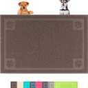 Darkyazi Pet Feeding Mat Large for Dogs and Cats,24"36" Flexible and Easy to Clean Feeding Mat,Best for Non Slip Waterproof Feeding Mat (Coffee)