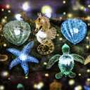 Ocean Theme String Lights Indoor Nautical Dcor-USB or Battery Operated 10ft 30 LED Sea Horse Starfish Shell Dcor- Twinkle Fairy Lights for Bedroom Patio Beach Wreath Christmas Decoration