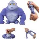 Super Stretchy Gorilla Fidget Toy, 5X Stretch Squishy Monkey Squeeze Toy, Soft Blue Stress Relief Sensory Toy for Kids & Adults, Fun Desk Toy Birthday Gift, Ages 3+