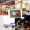 Placemats Set of 6 Woven Faux Leather Place Mats for Kitchen Dining Table Washable Wipeable Heat Resistant Placemats Waterproof Pads for Indoor & Outdoor (Flaxen)