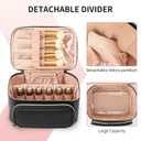 OCHEAL Makeup Bag, Multifunctional Make Up Bags with Zipper Pouch Large Compact Makeup Bag Organizer for Women Girls Cosmetics Toiletry Brushes Storage Makeup Case with Handle Divider-Black