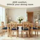 AddGrace Dining Chair Cushions Set of 2 Non-Slip 18"x16"x3" Blue