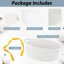 woric Woven Basket Gift Basket Storage Baskets with Handles for Wedding Gifts Empty Mothers Day Graduation Gifts Stuffers Baby Shower Toy (White 12"X 8" X 5" with Gift Bag Card Ribbon Tissue Paper)
