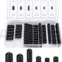 Replacement Parts Compatible with Topomatic,6 Size Replacement Parts Rubber Tip Compatible with Topomatic,Carburettor Vacuum Dust Cover,Black,80 PCS