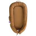 Infant Lounger, Baby Nest Cover for Baby Girls & Boys, Newborn Essentials for Baby 0-12 Months, 100% Cotton Breathable, Portable Travel Bed (Brown, Cotton)