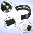 50pcs 1/2 Inch 304 Stainless Steel Rubber Cushioned Insulated Cable Clamps, Pipe Clamps, Metal Clamp, Wire Clamps for Tube, Lines, Automotive, Wire Cord Installation (Black, 13mm)