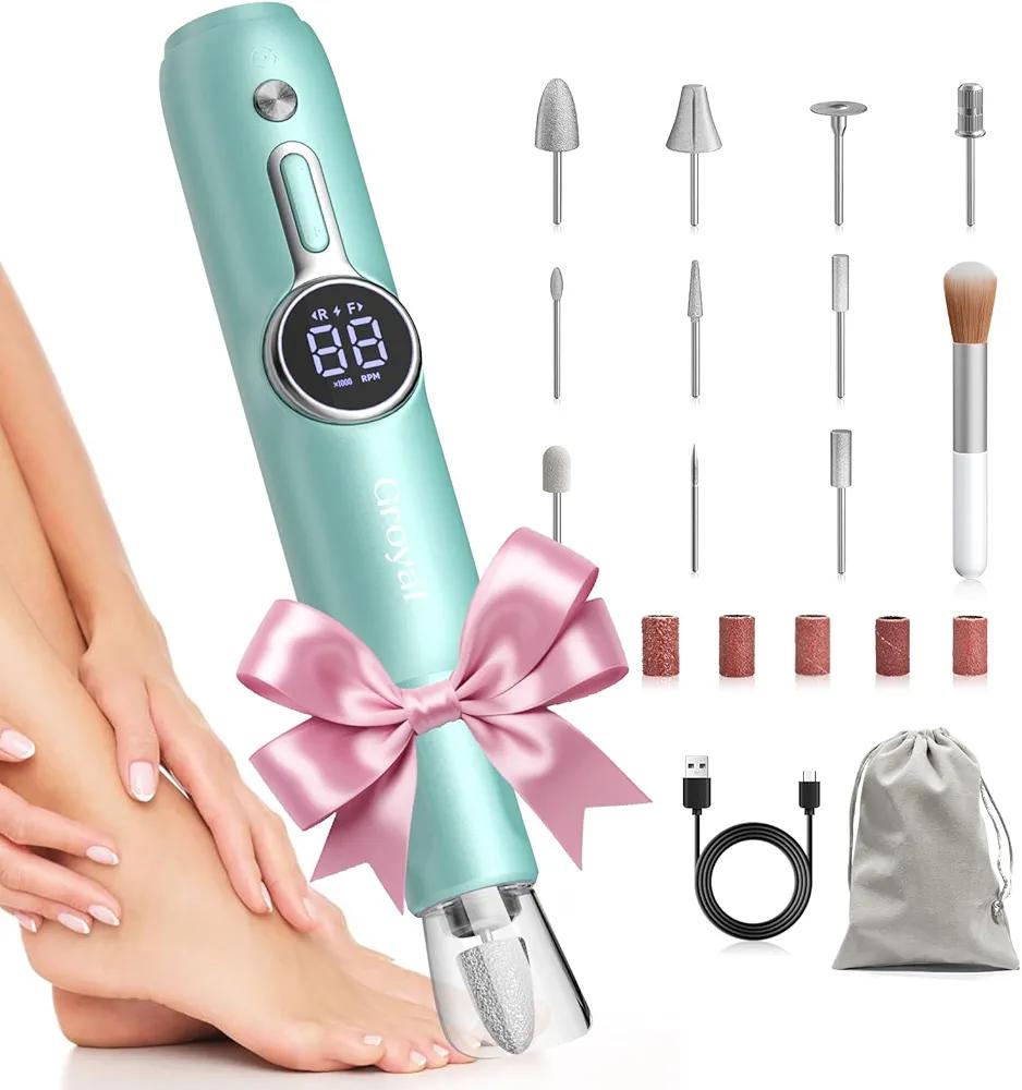 Cordless Electric Nail Drill Machine Professional for Acrylic Gel Nails, E-File for Manicure and Pedicure for Foot Portable Manicure Tool with Storage Bag