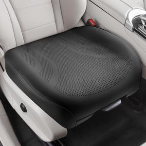 CAPITAUTO 1 Piece Front Seat Covers Perforated Faux Leather Bottom Car Seat Covers Front Seats only, Super Breathable Anti-Slip,Universal Full Wrapping Edge Fit for Most Sedans SUV Pick-up (Black)