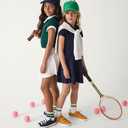 The Children's Place Girls' Short Sleeve Ruffle Pique Polo (Green, L)