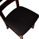 Genina Seat Covers for Dining Room Chair Seat Slipcovers Kitchen Chair Covers (Black, 4 Pcs)