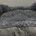 INVENHO Large Dog Bed for Large Medium Small Dogs, Rectangle Washable Orthopedic Dog Bed, Soft Calming Sleeping Puppy Bed Durable Pet Cuddler with Anti-Slip Bottom L (30"x24"x9") (Grey)