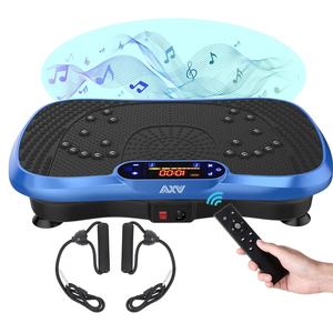 AXV Vibration Plate Fitness Platform Exercise Machine Vibrating Lymphatic Drainage Shaking Full Body Shaker Workout Vibrate Stand Shake Board Sport Gym for Weight Loss Fat Burner for Women Men
